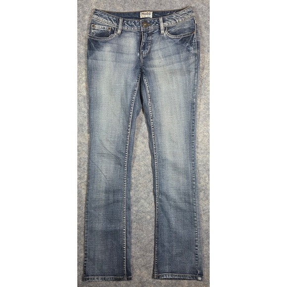 Mudd Denim - Mudd Womens Low Rise Bootcut Jeans Size 5 Medium Wash Y2K Pants Embellished Gems